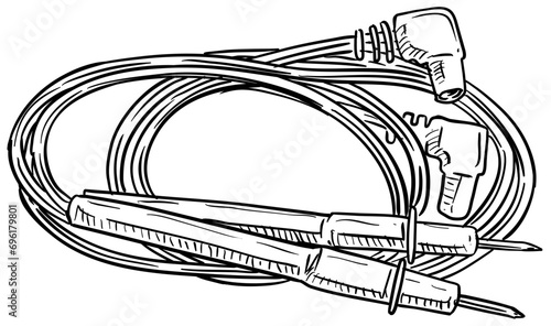 multimeter electrical tester handdrawn illustration
