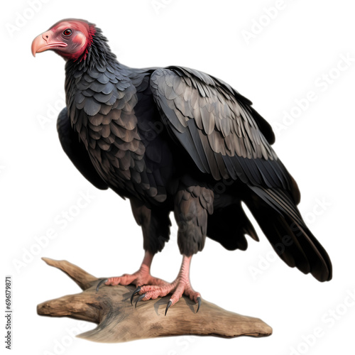 Turkey vulture isolated on transparent background