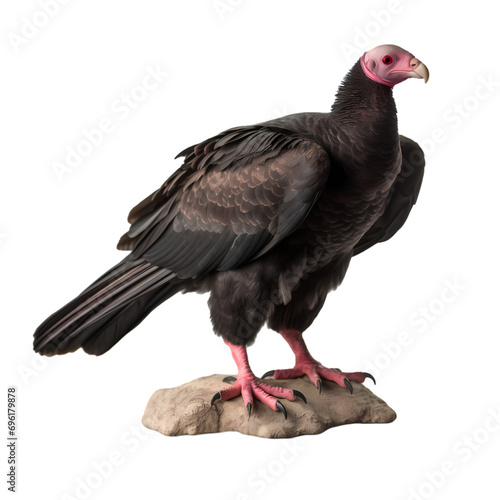 Turkey vulture isolated on transparent background photo