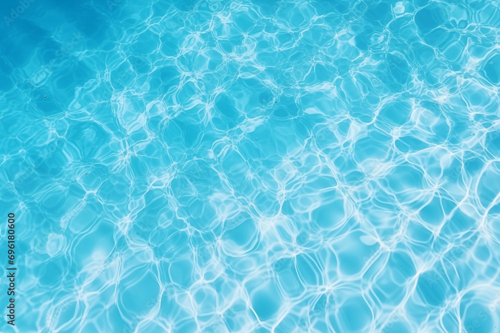 Swimming Pool Blue Water Top View - Summer Concept
