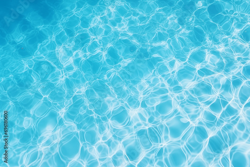Swimming Pool Blue Water Top View - Summer Concept