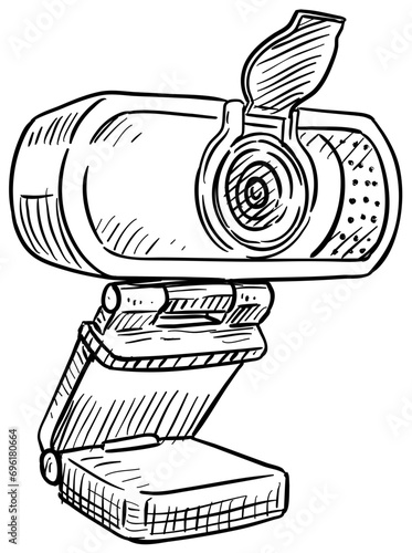 webcam handdrawn illustration