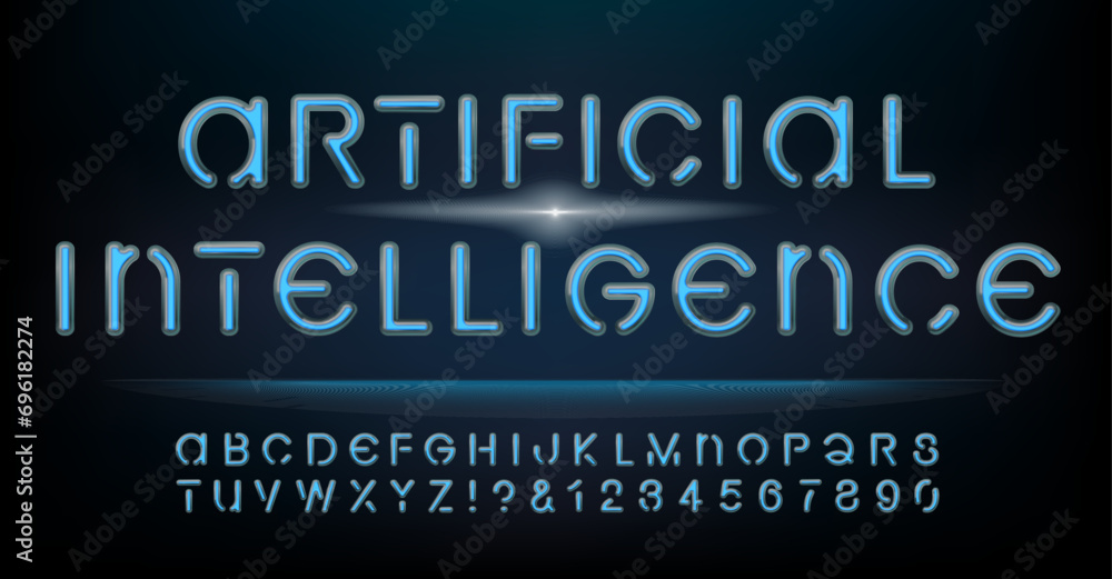 A robot or cybernetic style alphabet representing artificial intelligence, or AI. Alphabet is not created using AI, just referencing the technology using traditional vector techniques. A robot or cybernetic style alphabet representing artificial intelligence, or AI. Alphabet is not created using AI, just referencing the technology using traditional vector techniques.