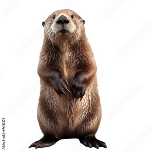 Sea otter isolated on transparent background