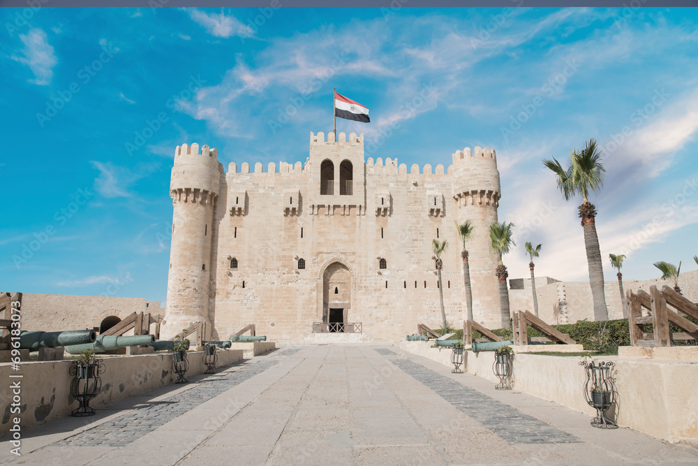 View of the Citadel of Qaitbay in Alexandria, Egypt