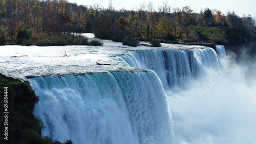 The beautiful Niagara waterfall landscape in autumn