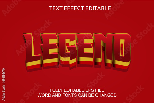 3D TEXT EFFECT LEGEND VECTOR EDITABLE