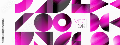 Geometric minimalism with triangles and circles. Blend of basic shapes creating serene, visually pleasing compositions. Wallpaper, banner, background, landing page, wall art, invitation, prints