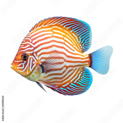 Colorful angel fish isolated on transparent background