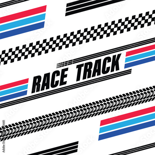 Sport flags lines silhouettes