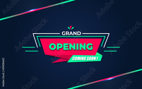 Grand opening soon sale poster sale banner design template. photo