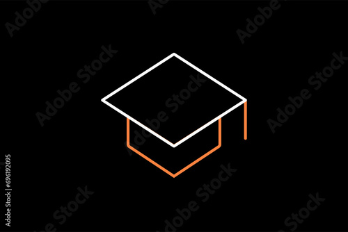 magistracy illustration in dark style. Flat vector illustration. photo