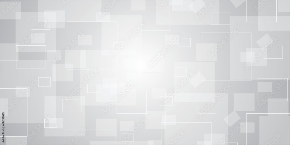 Abstract elegant background white and gray squares texture. Abstract white and grey geometric overlapping square pattern abstract futuristic background design. data concept. vector illustration,