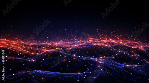 Wallpaper Mural Modern abstract 3D background technological process and scientific digital data storage network Torontodigital.ca