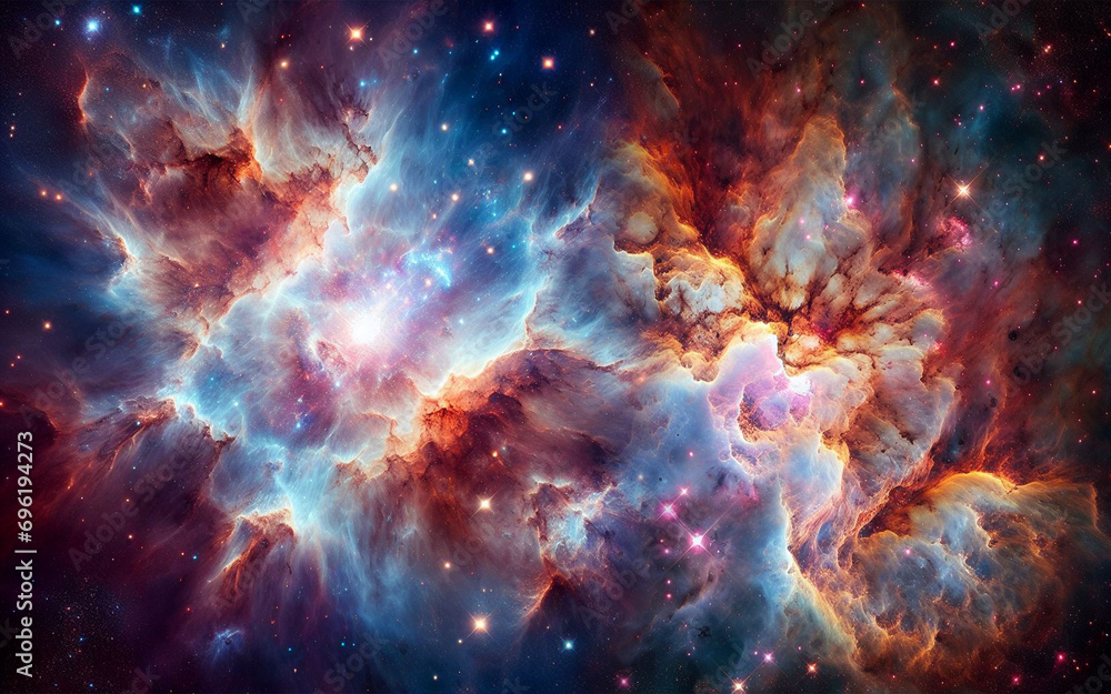 Fototapeta premium Nebula, deep space and galaxies Clouds of gas and smoke in space starry universe