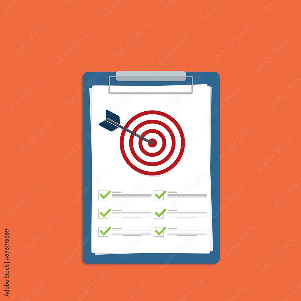Successful completion of business tasks. Checklist with a business tasks completed. Successful completion of business tasks. Checklist with a business tasks completed.