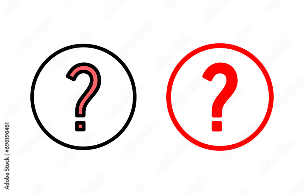 Question icon set illustration. question mark sign and symbol Question icon set illustration. question mark sign and symbol