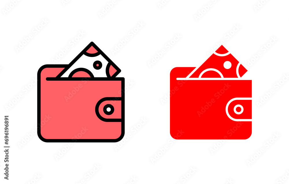 Wallet icon set illustration. wallet sign and symbol Wallet icon set illustration. wallet sign and symbol