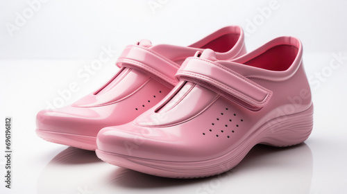 casual colorful toddler shoes on white background