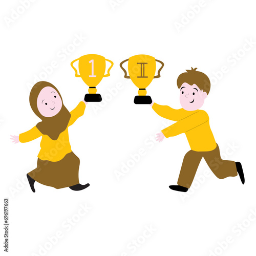 Child with trophy