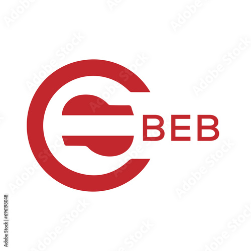 BEB Letter logo design template vector. BEB Business abstract connection vector logo. BEB icon circle logotype.
 photo