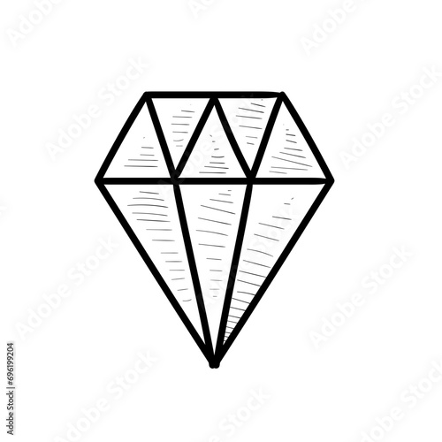 diamond handdrawn illustration