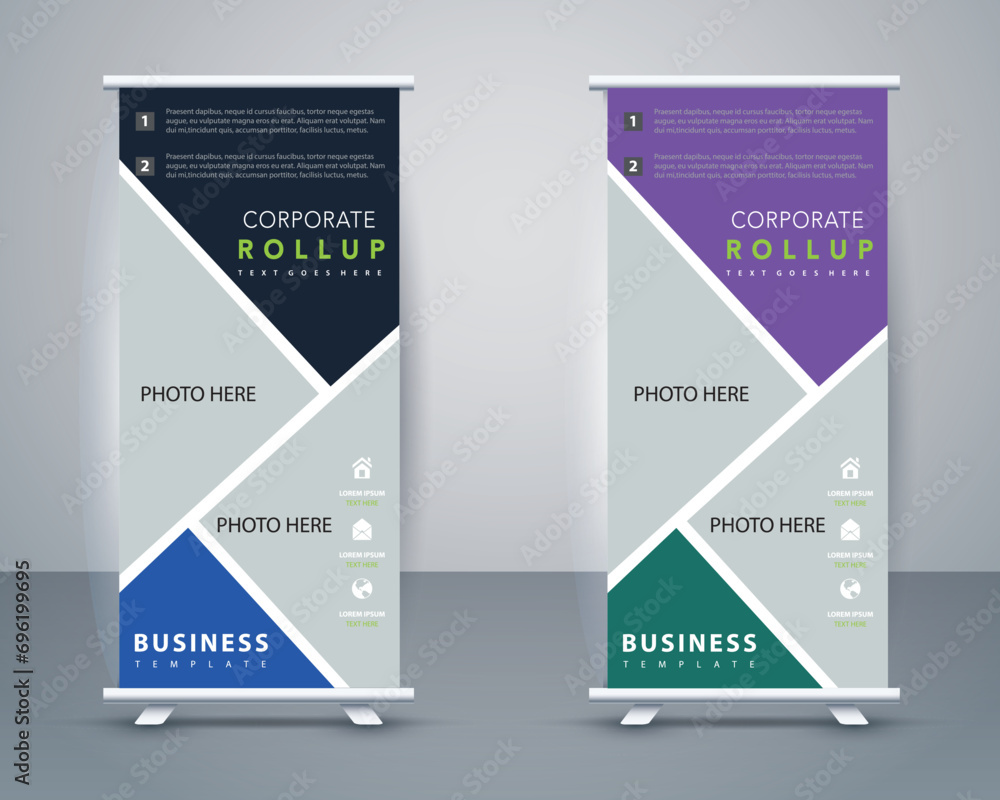 Vector corporate x banner pull up roll up banner standee template with creative shapes Vector corporate x banner pull up roll up banner standee template with creative shapes