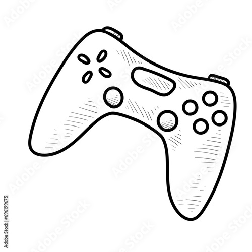 game controller handdrawn illustration