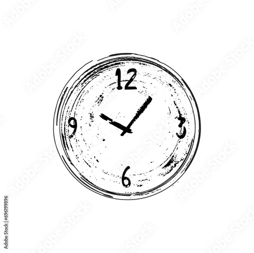 clock isolated on white	
