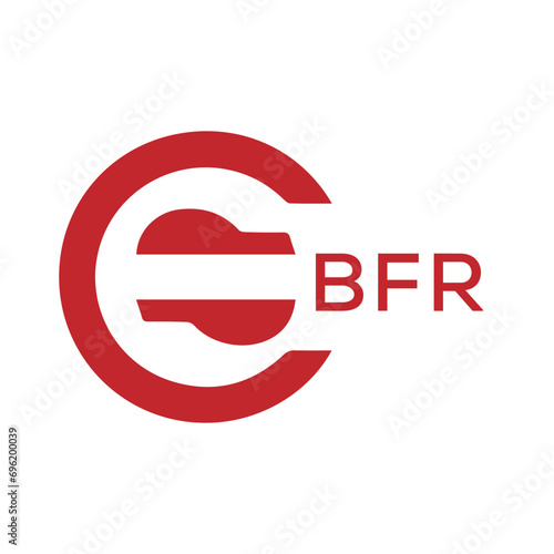 BFR Letter logo design template vector. BFR Business abstract connection vector logo. BFR icon circle logotype.
 photo