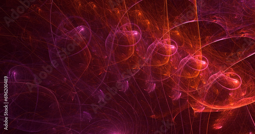 3D manual rendering abstract colorful fractal light background © BetiBup33