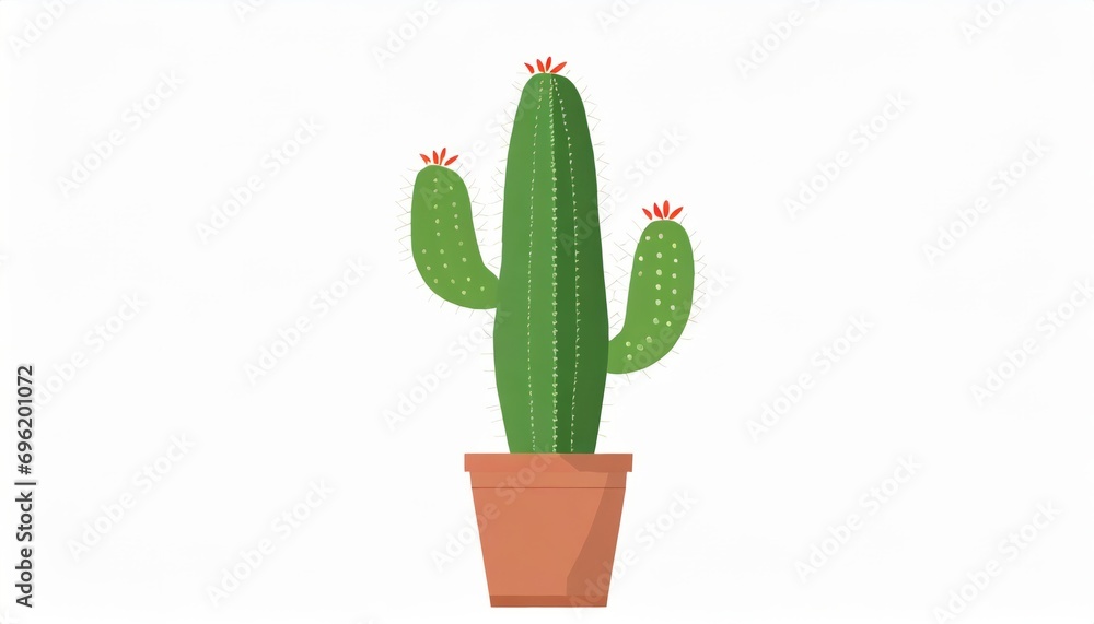 Cactus flat art . AI generation. Cactus flat art . AI generation.