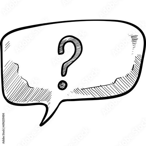 query handdrawn illustration