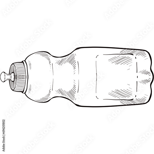 sport water bottle handdrawn illustration