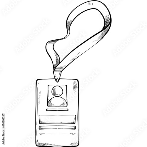 id card handdrawn illustration