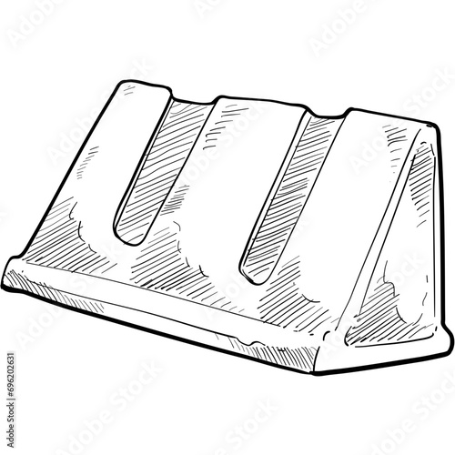 construction barrier handdrawn illustration