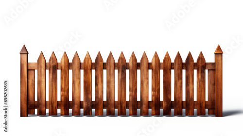 Brown wooden fence illustration Used to decorate the house and garden isolated on white transparent background  PNG File