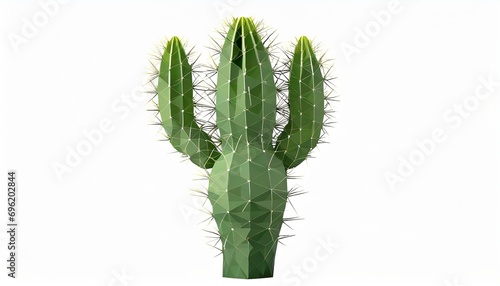 Cactus Lowpoly art . AI generation.