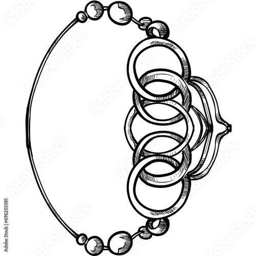 necklace jewelry handdrawn illustration