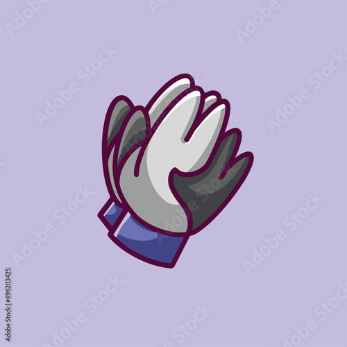 gloves cartoon icon illustration