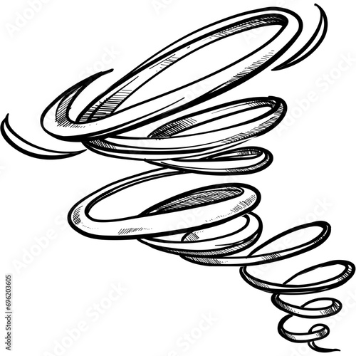 tornado handdrawn illustration