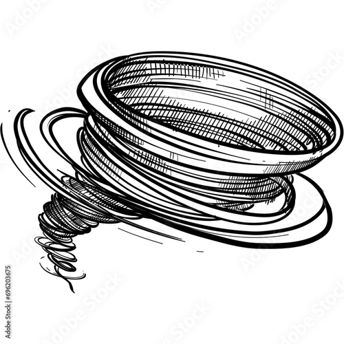 tornado handdrawn illustration