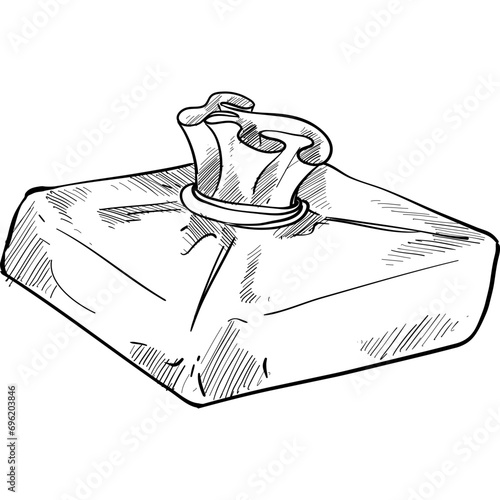 packed meal handdrawn illustration