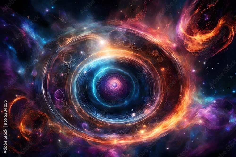 space black and colorful holes in the space with different planets in the space abstract background space black and colorful holes in the space with different planets in the space abstract background