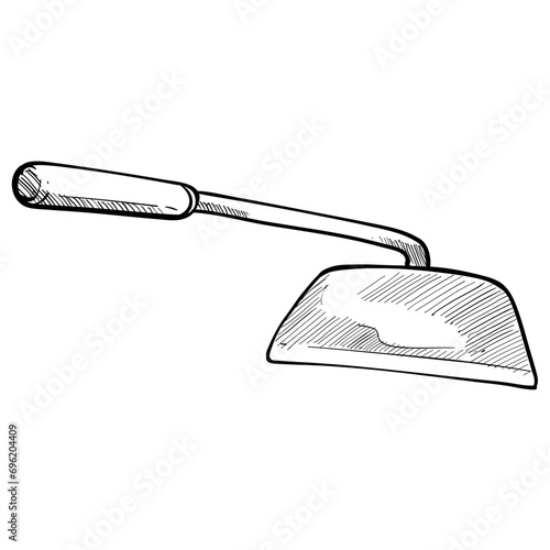 garden hoe handdrawn illustration