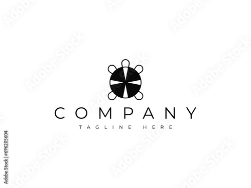 abstract turtle circle logo design