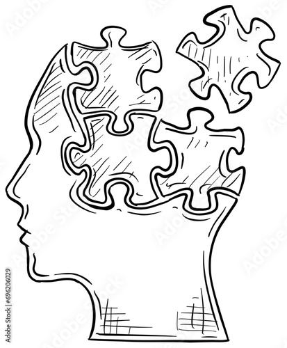 problem solving handdrawn illustration