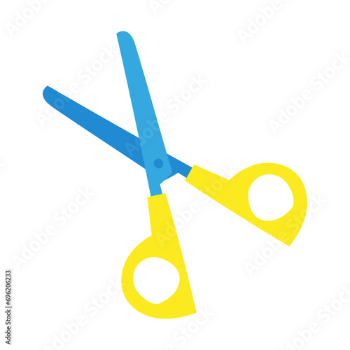 Vector back to school supply scissors icon isolated