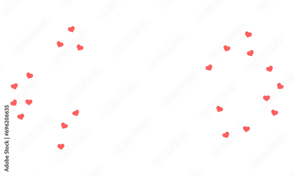 Vector red hearts design background for valentines day