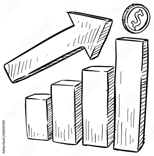 profits handdrawn illustration